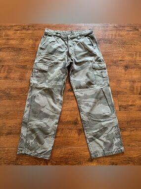Vintage 90s Y2K Wrangler Hero Camo Cargo Pants Men's 32x30 Thrashed Baggy